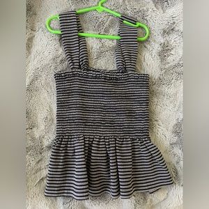 Madewell Black and Shite Striped Tank Top